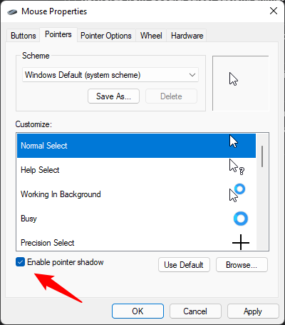 如何在 Windows 11系统 中使用自定义鼠标光标