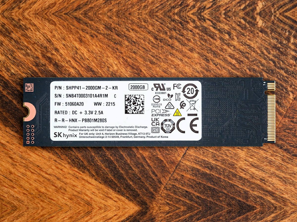 海力士 Platinum P41 SSD 2TB-产品背面