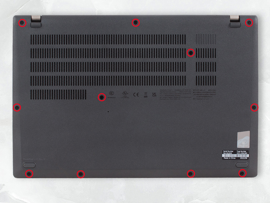 ThinkPad L14机身背面螺丝