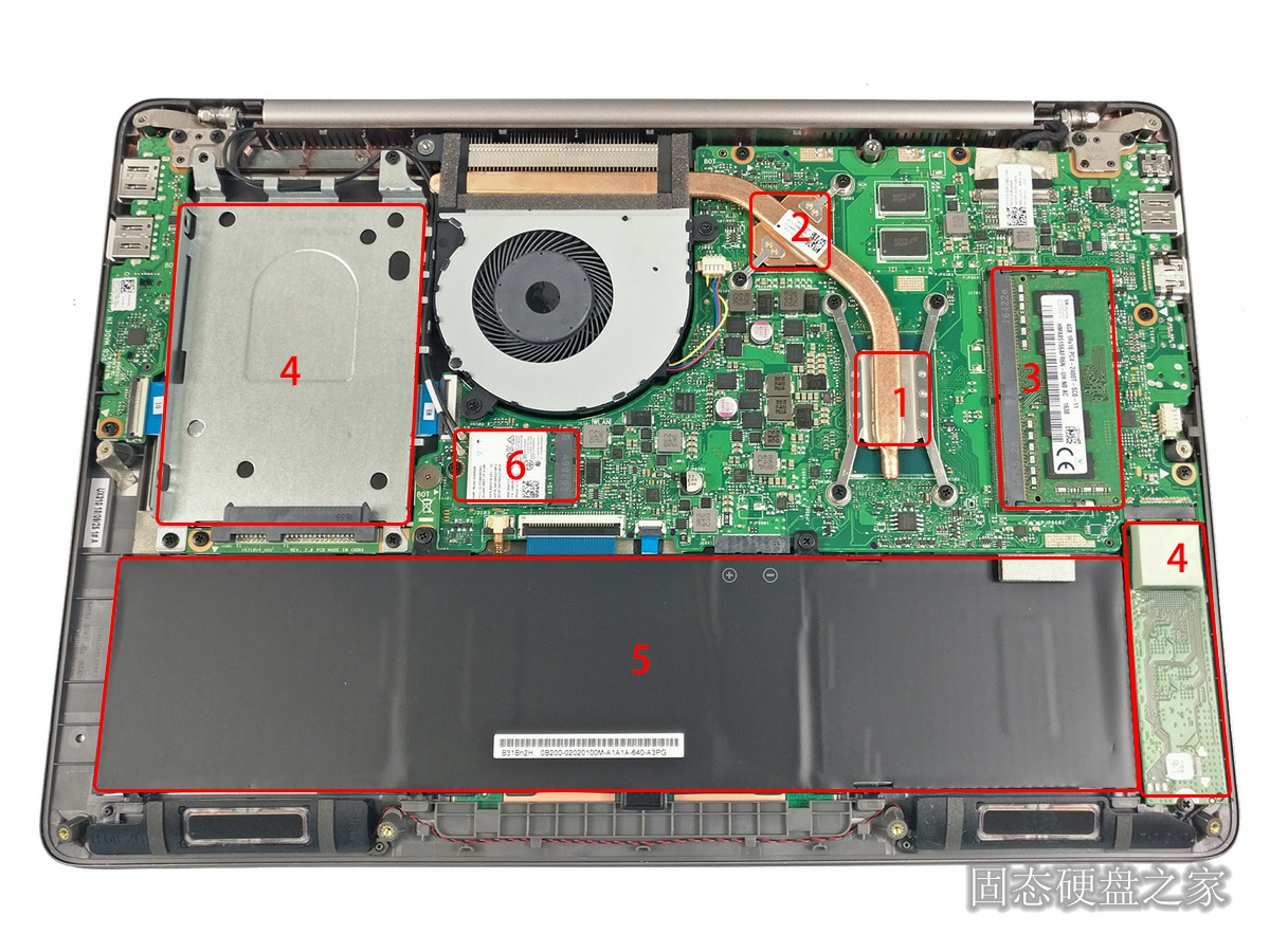 华硕 ZenBook UX310UQ内部硬件排布