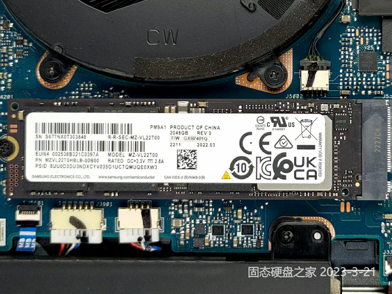 华硕 Zenbook Pro 16X OLED (UX7602) 固态硬盘三星 PM9A1
