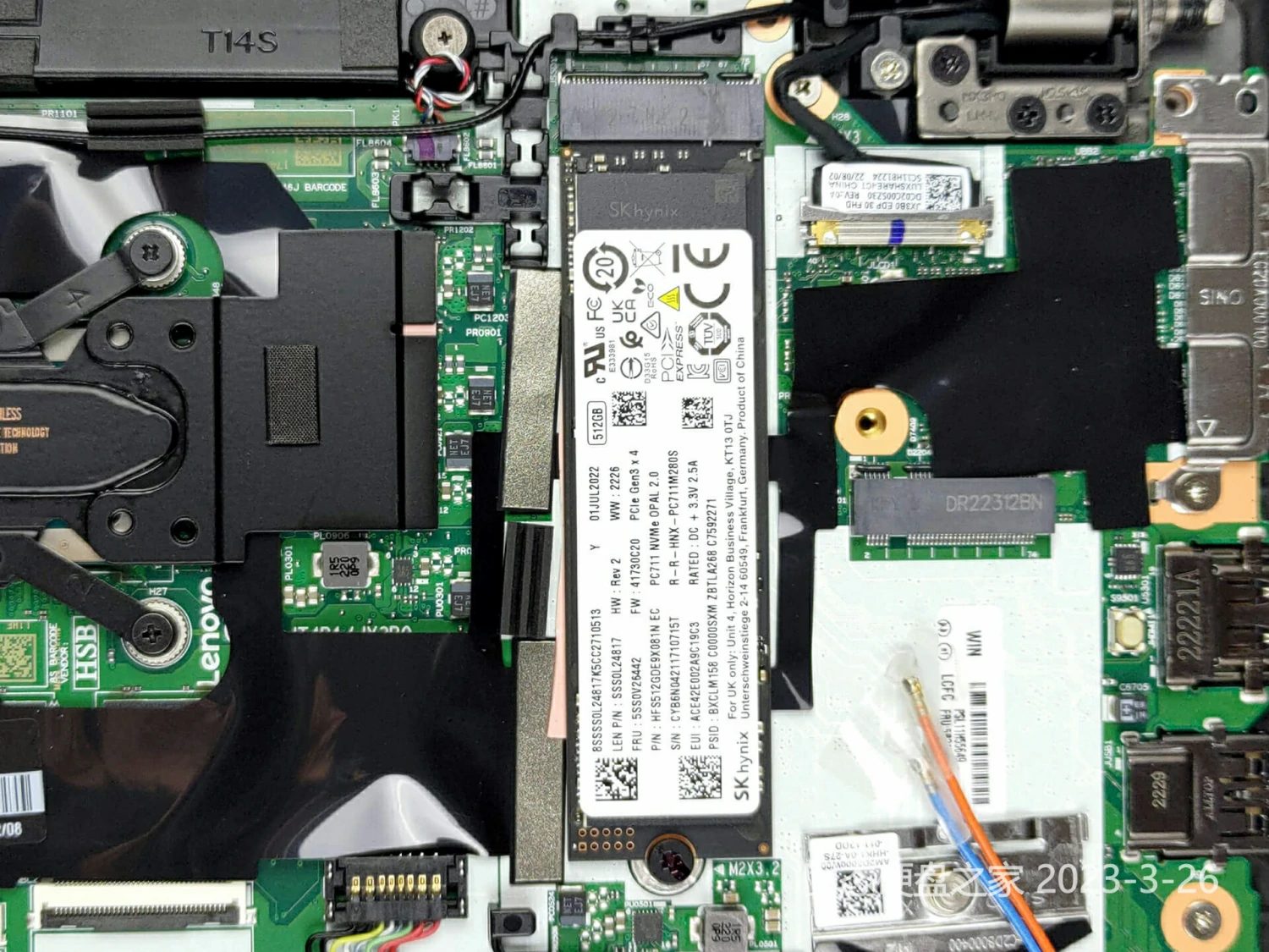 联想 ThinkPad X13 Gen 3 海力士固态硬盘