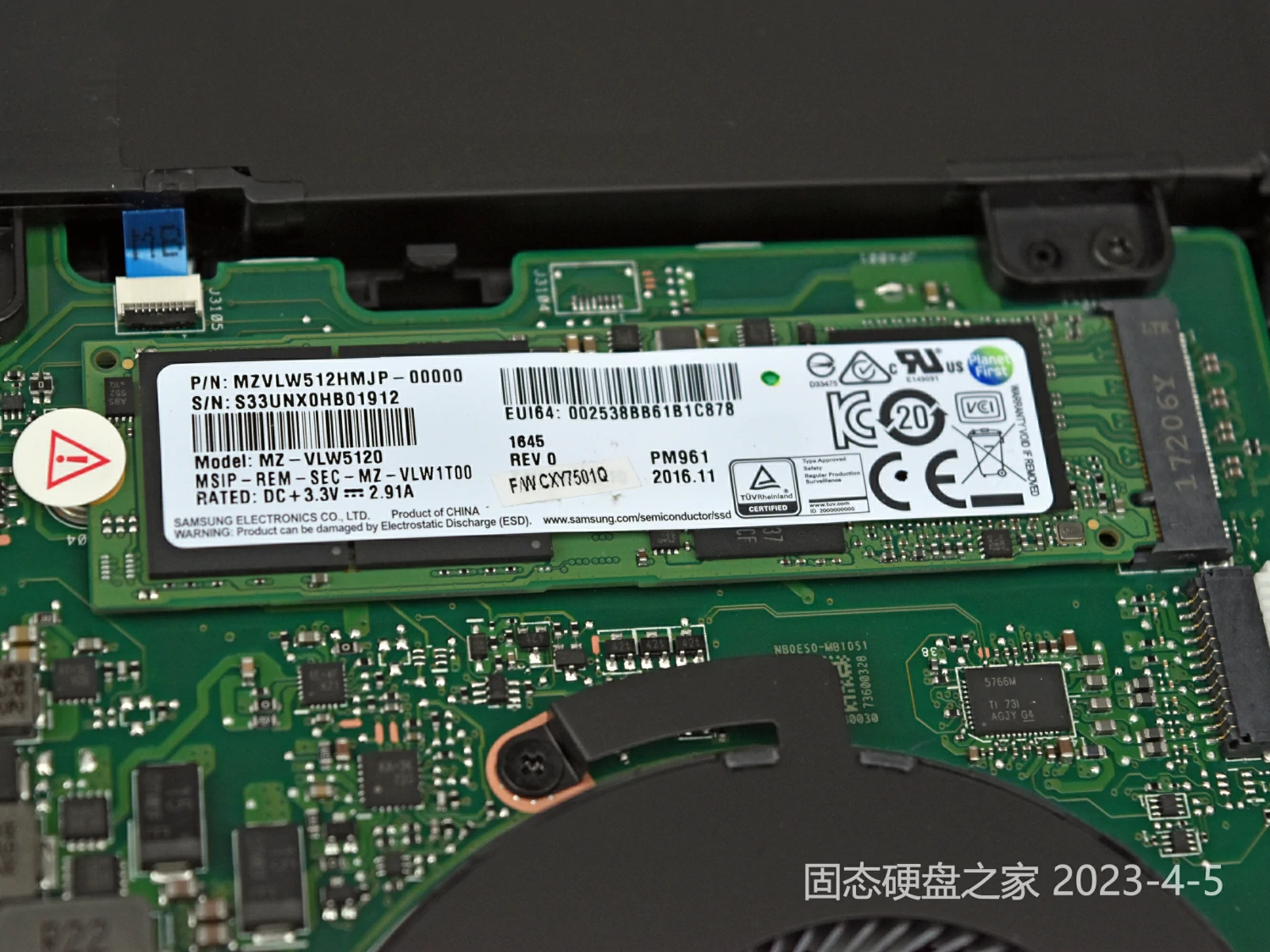 联想 ThinkPad E480 三星PCIE 3.0 PM961固态硬盘