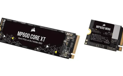 海盗船推出 MP600 MINI和MP600 CORE XT M.2 NVMe固态硬盘