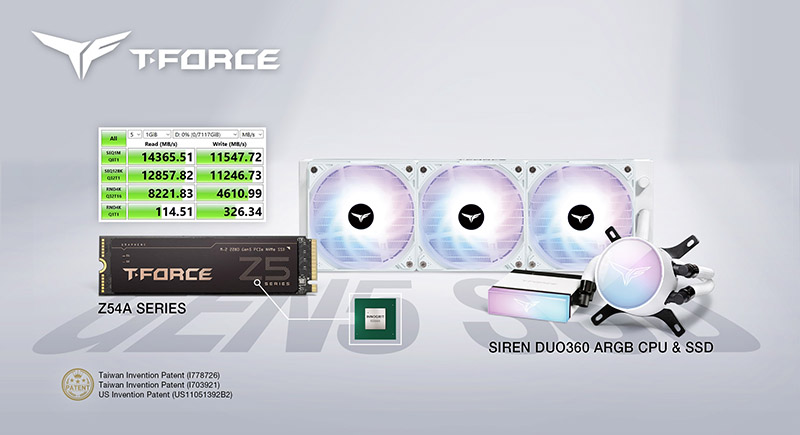 十铨+英韧合作，打造极速PCIe 5.0固态硬盘：T-FORCE Z54A