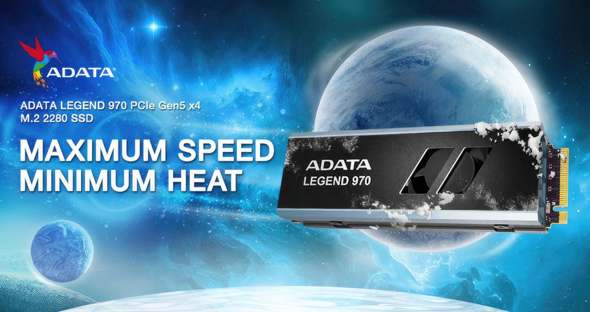 ADATA推出Legend 970固态硬盘：采用M.2 2280规格、PCIe 5.0 x4接口和强散热设计