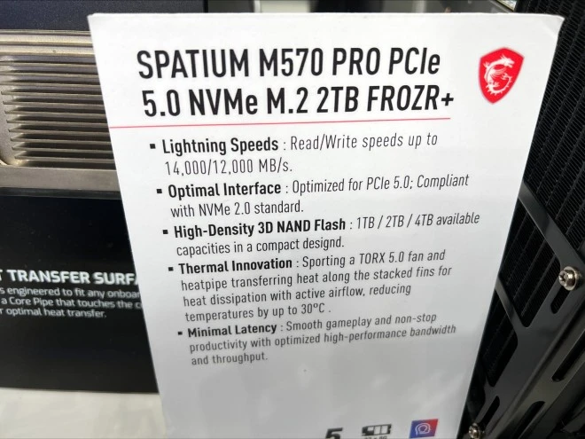 微星 M570 PRO PCIe 5.0 SSD：速度可达 14 GB/s 当前世界第一“快”