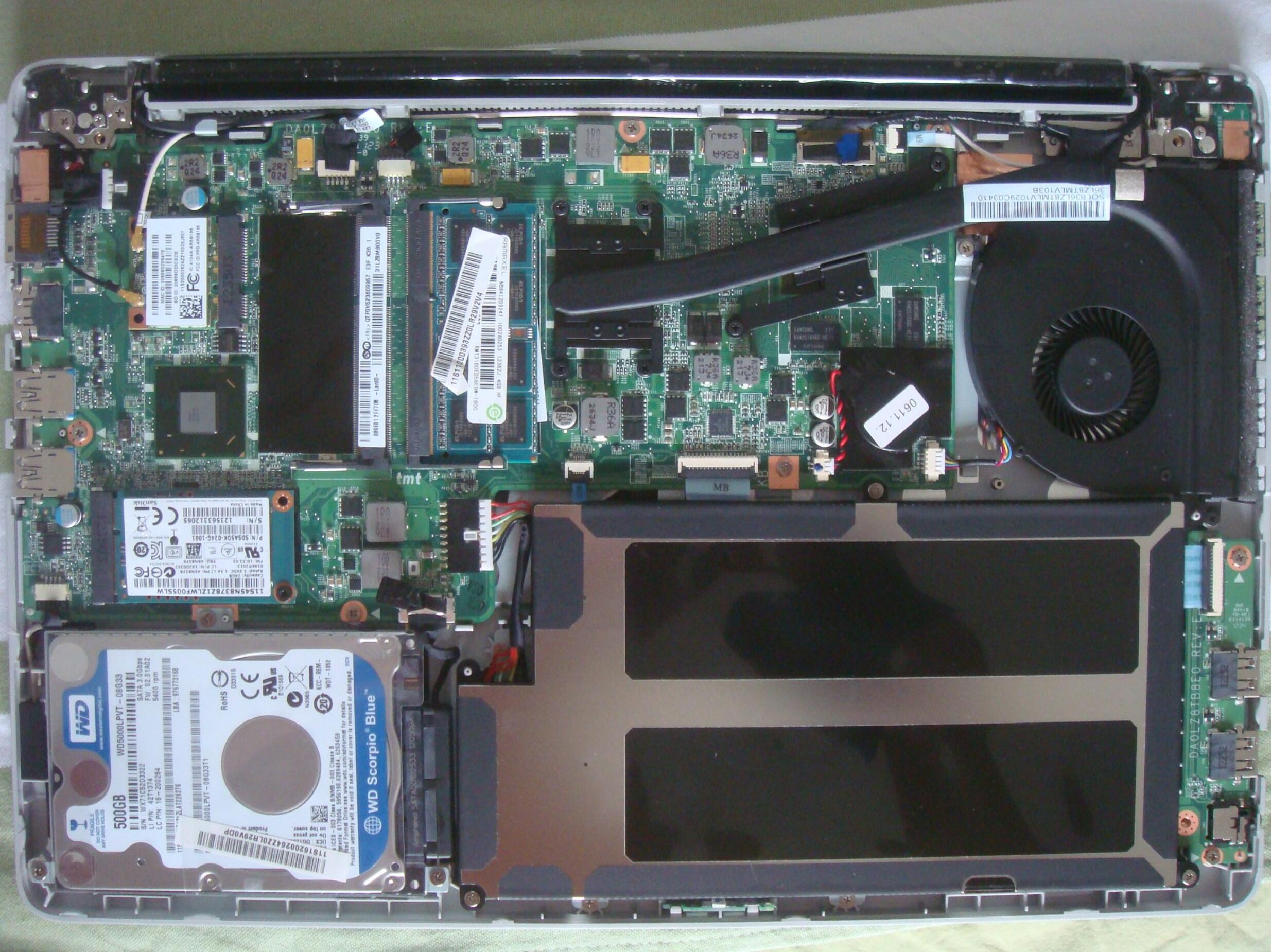 Lenovo（联想）U410拆机加装固态硬盘和内存条