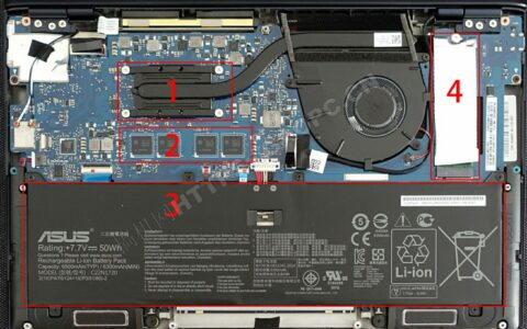 华硕ZenBook S UX391U 2018拆机升级M.2 PCIE NVME固态硬盘