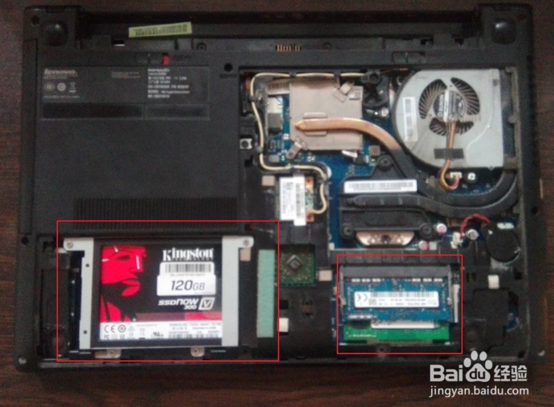 Lenovo联想G405S笔记本电脑拆机升级内存和硬盘