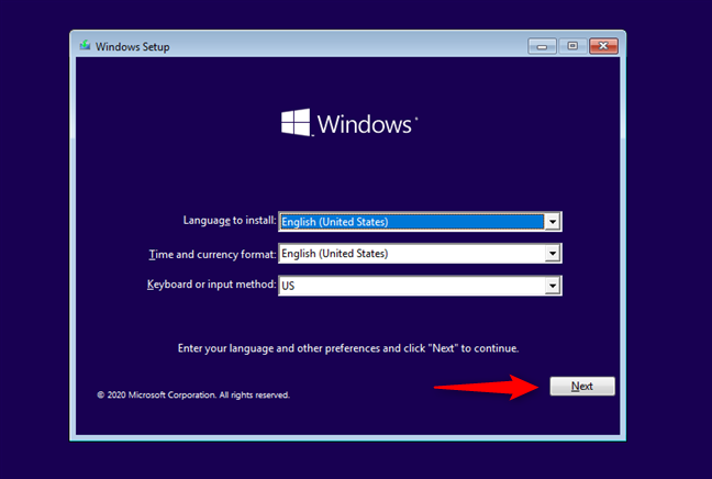 在 Windows 11 设置中，按下一步