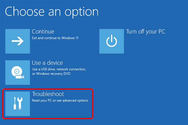 Windows 11 疑难解答：重置您的 PC 或查看高级选项