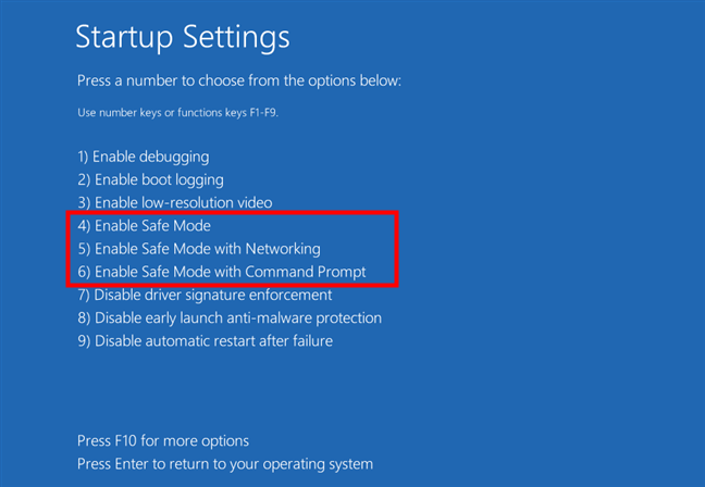 Choose one of the three Safe Mode options for Windows 11