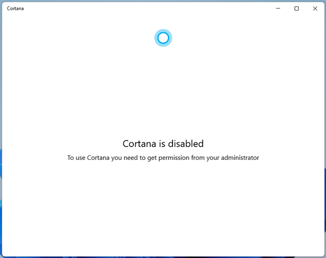 Cortana 已禁用
