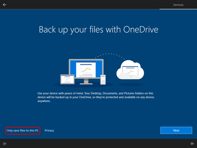 Do you want to use OneDrive?