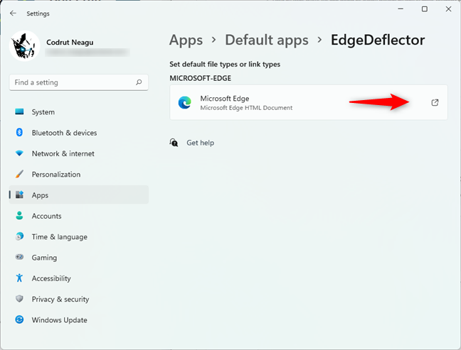 从 EdgeDeflector 文件和链接类型关联打开 Microsoft Edge 条目