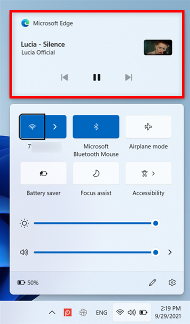 Microsoft Edge 添加了带有媒体控件的面板