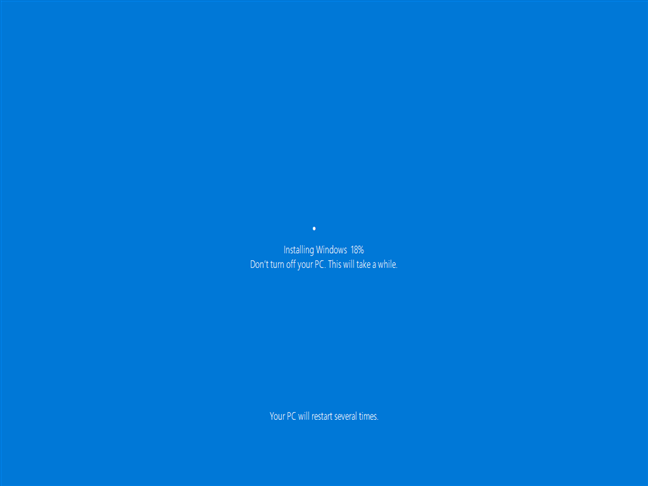 正在使用出厂设置重新安装 Windows 10