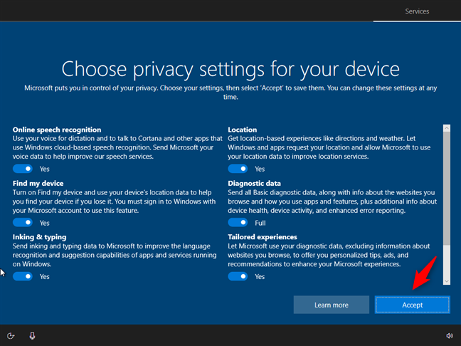 为Windows 10设备配置隐私设置